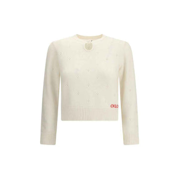 Chloé Jumper with a buttoned keyhole neck