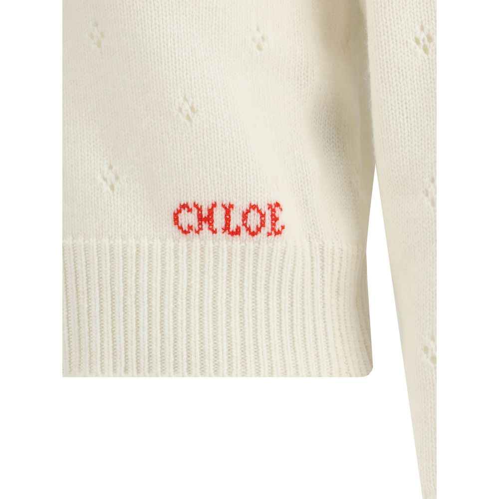 Chloé Jumper with a buttoned keyhole neck