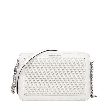 Michael Kors White Leather Crossbody Bag
