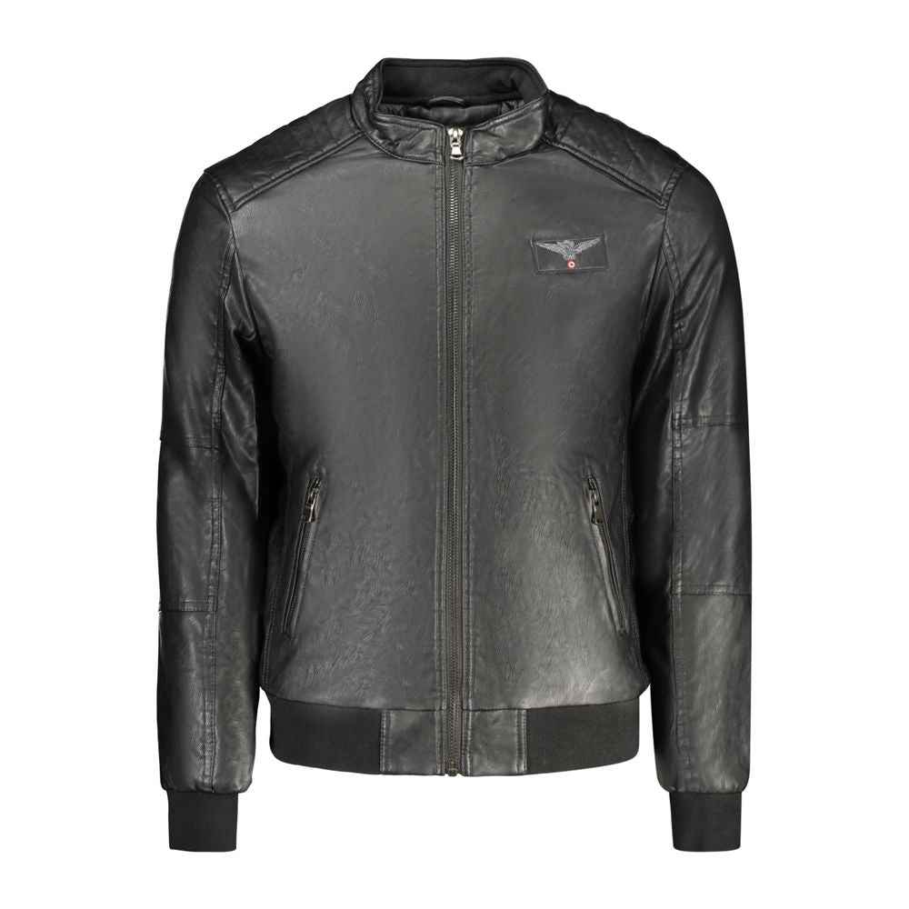 Accademia Militare Black Polyester Jackets & Coat
