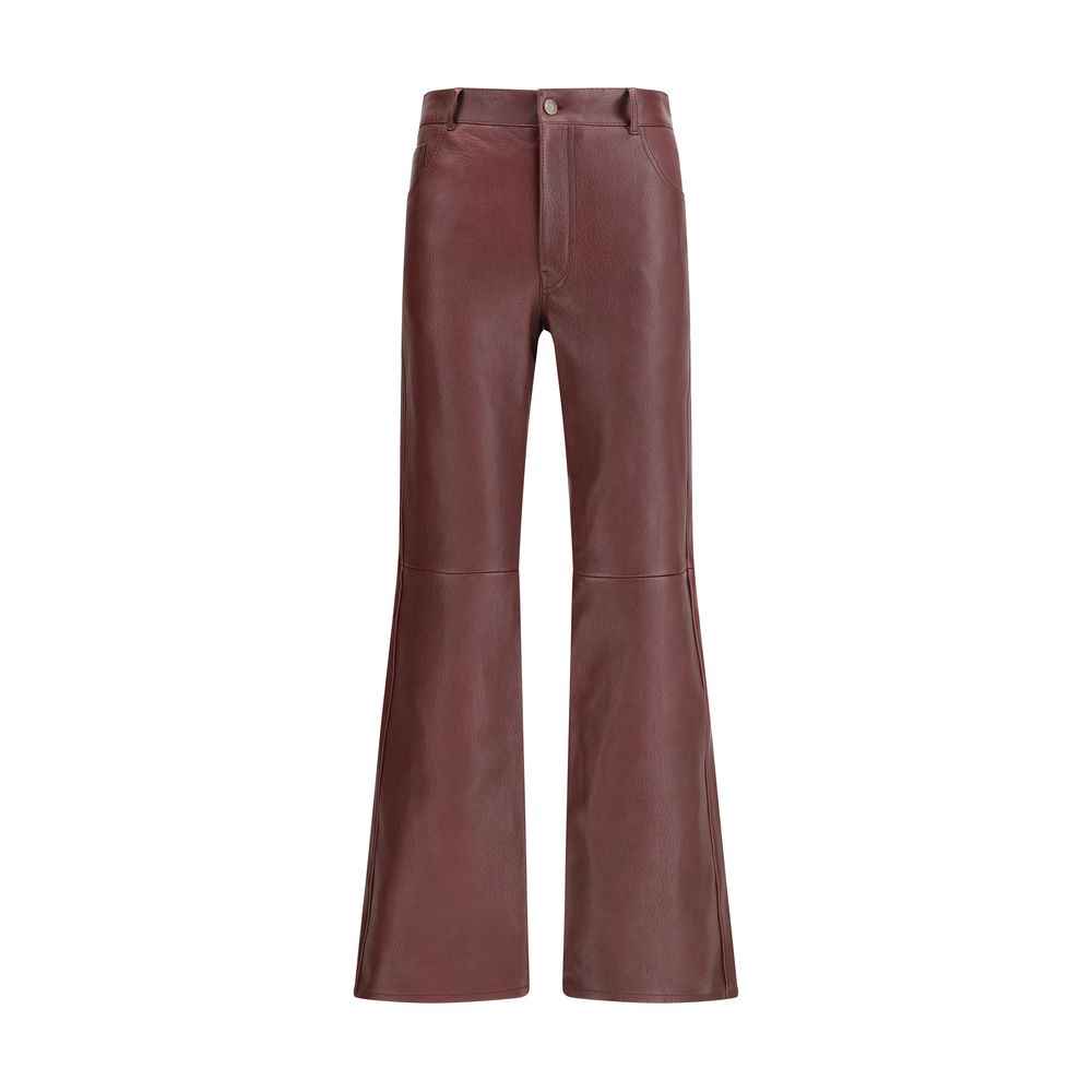 Chloé Flared lambskin leather trousers