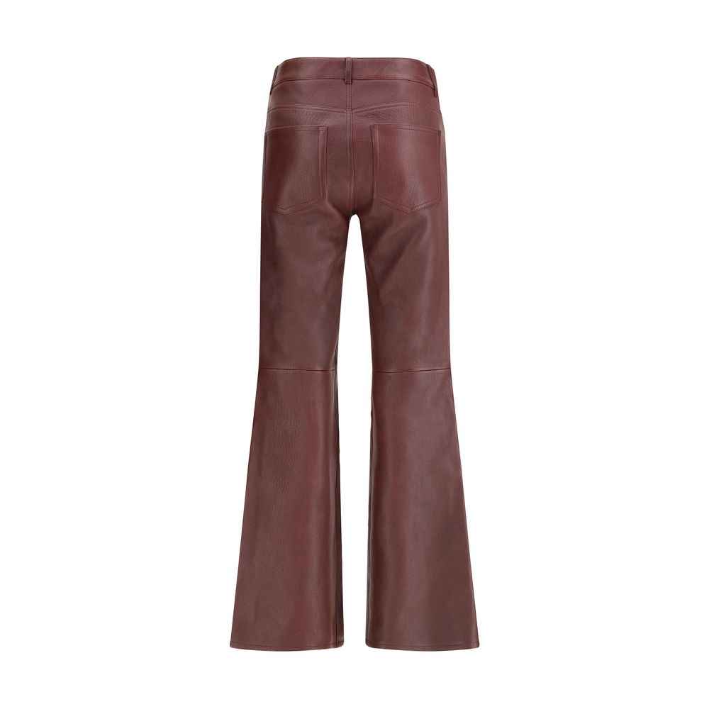 Chloé Flared lambskin leather trousers