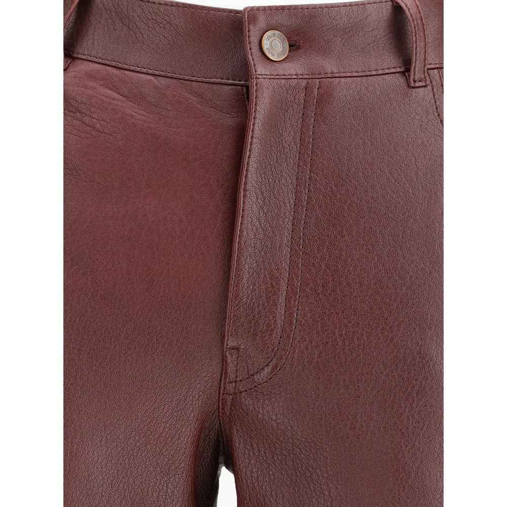 Chloé Flared lambskin leather trousers