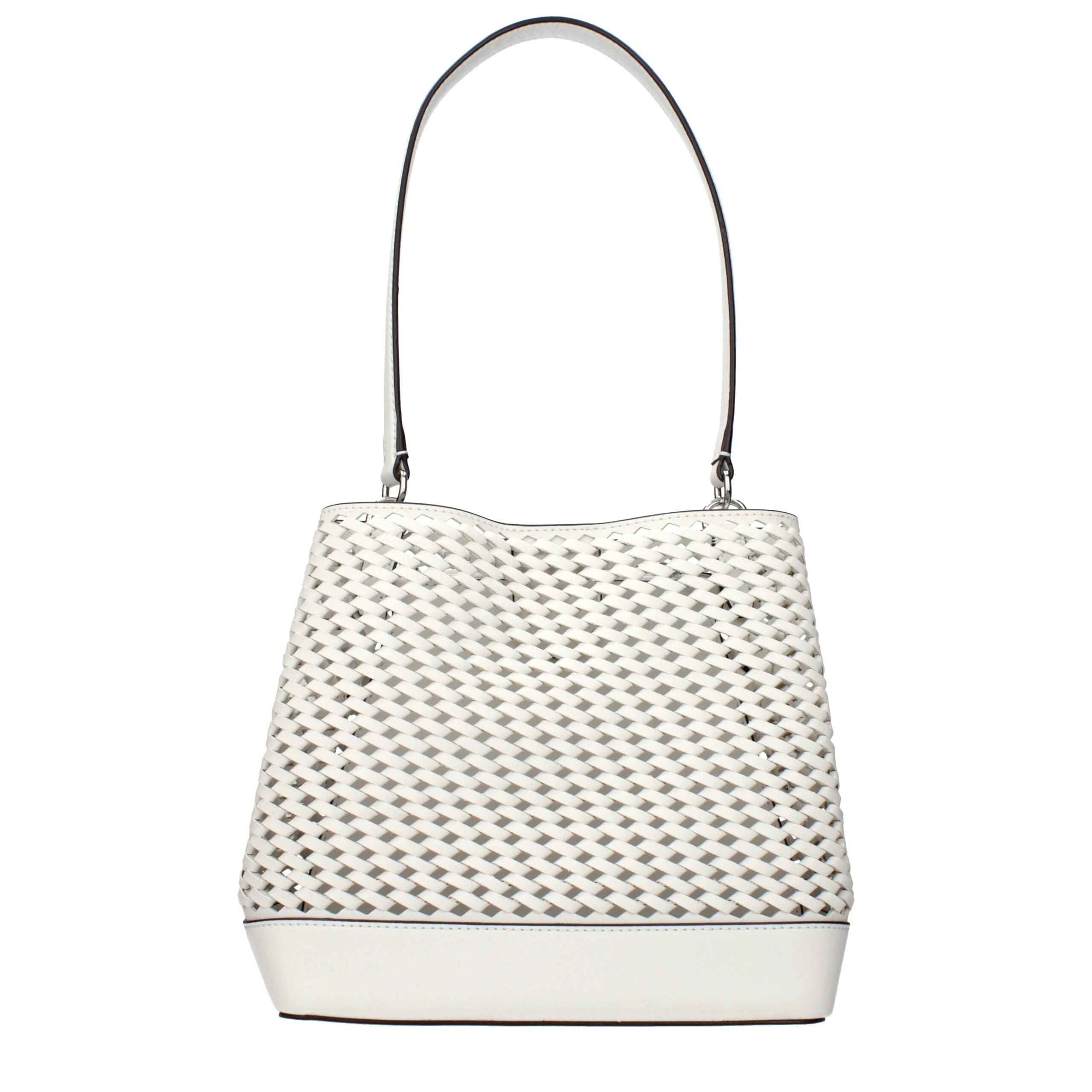 Michael Kors White Leather Shoulder Bags