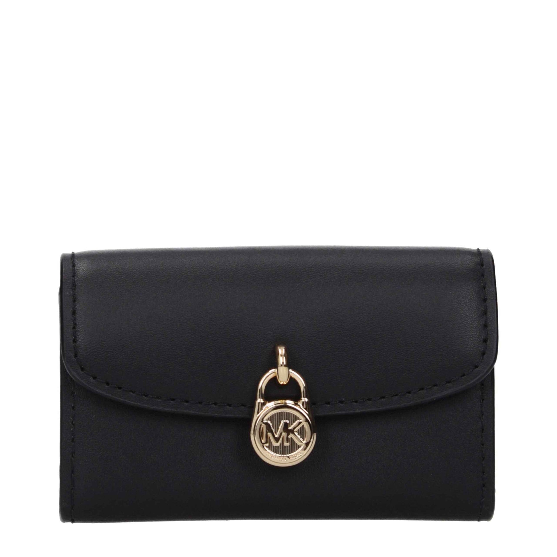 Michael Kors Black Leather Wallets