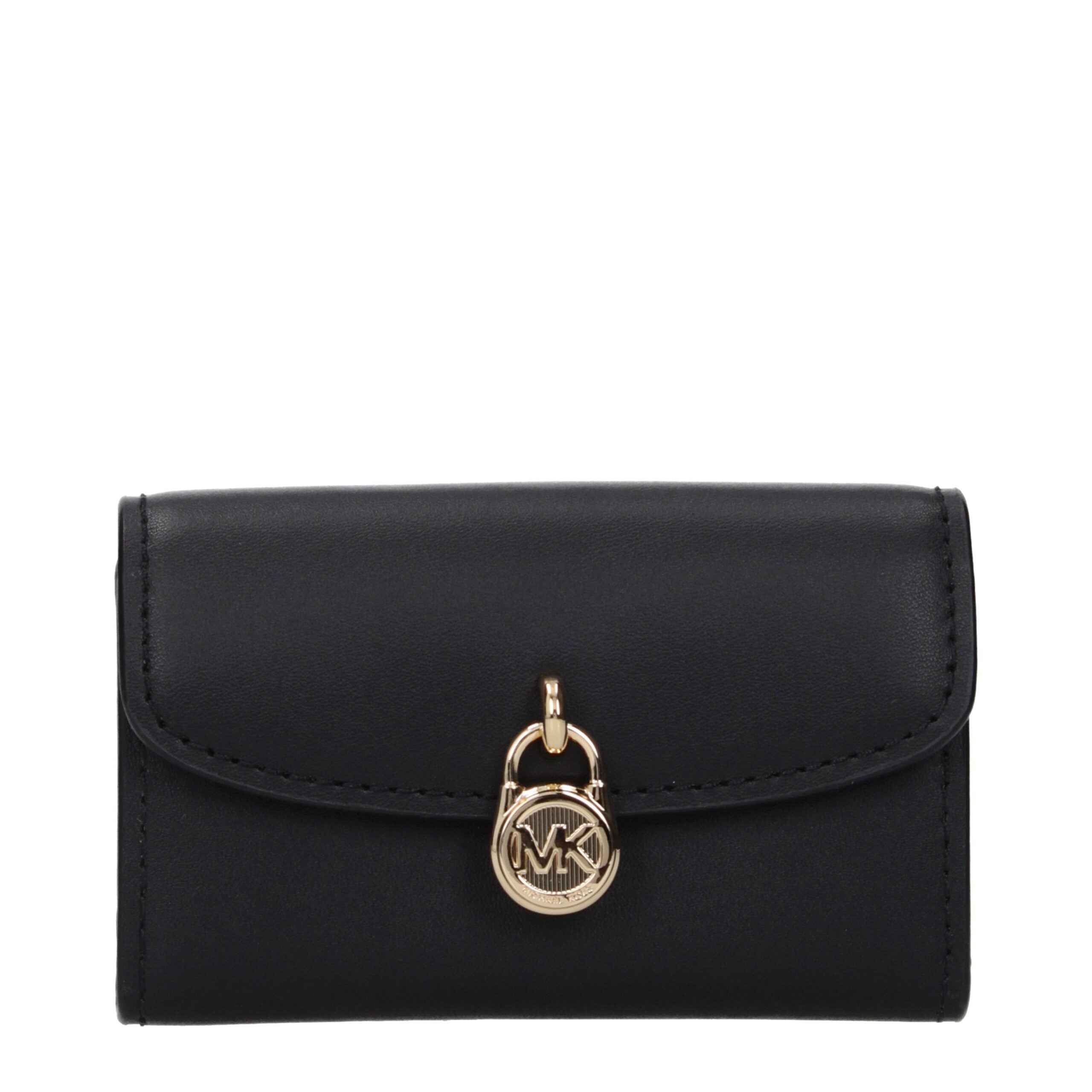 Michael Kors Black Leather Wallets
