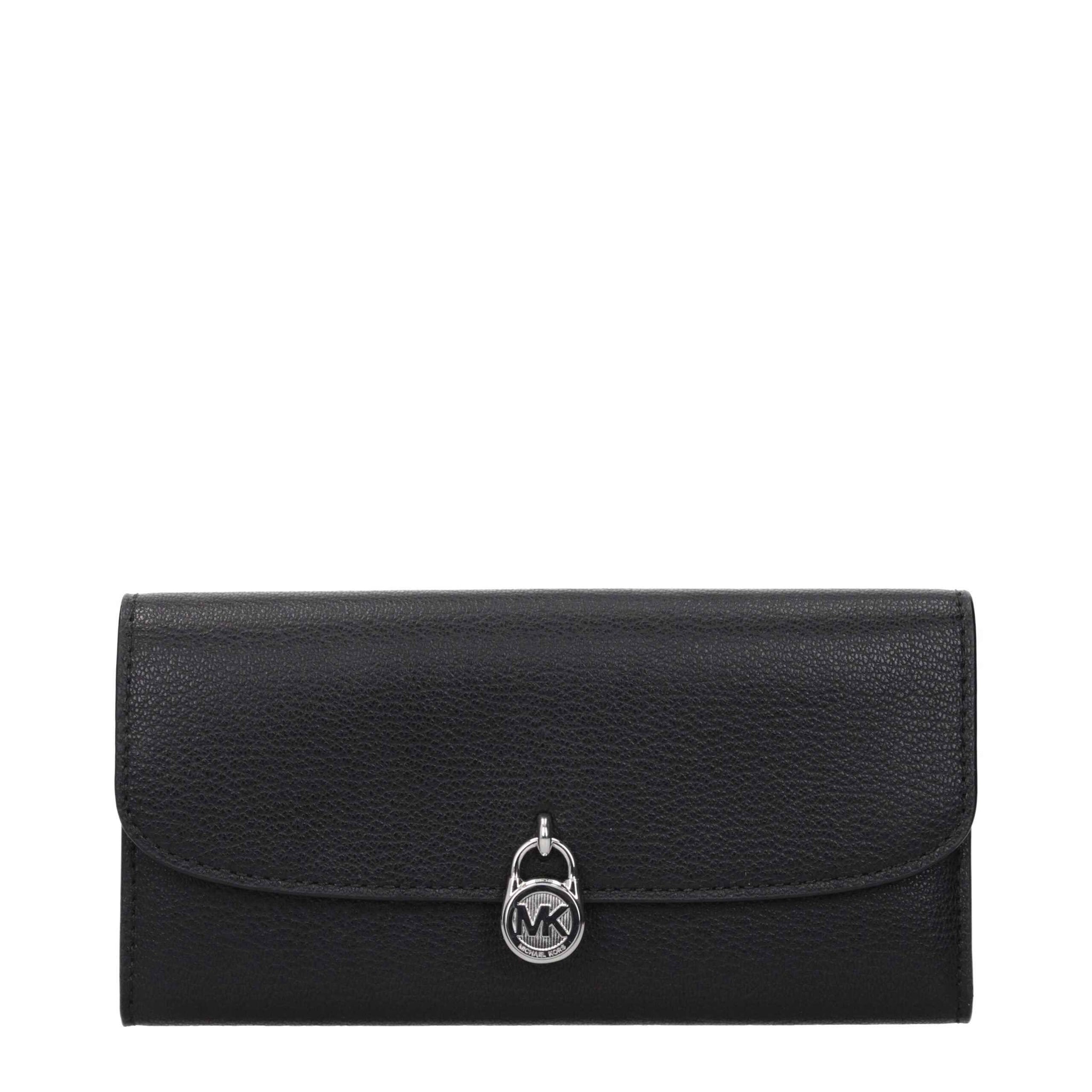 Michael Kors Black Leather Wallets