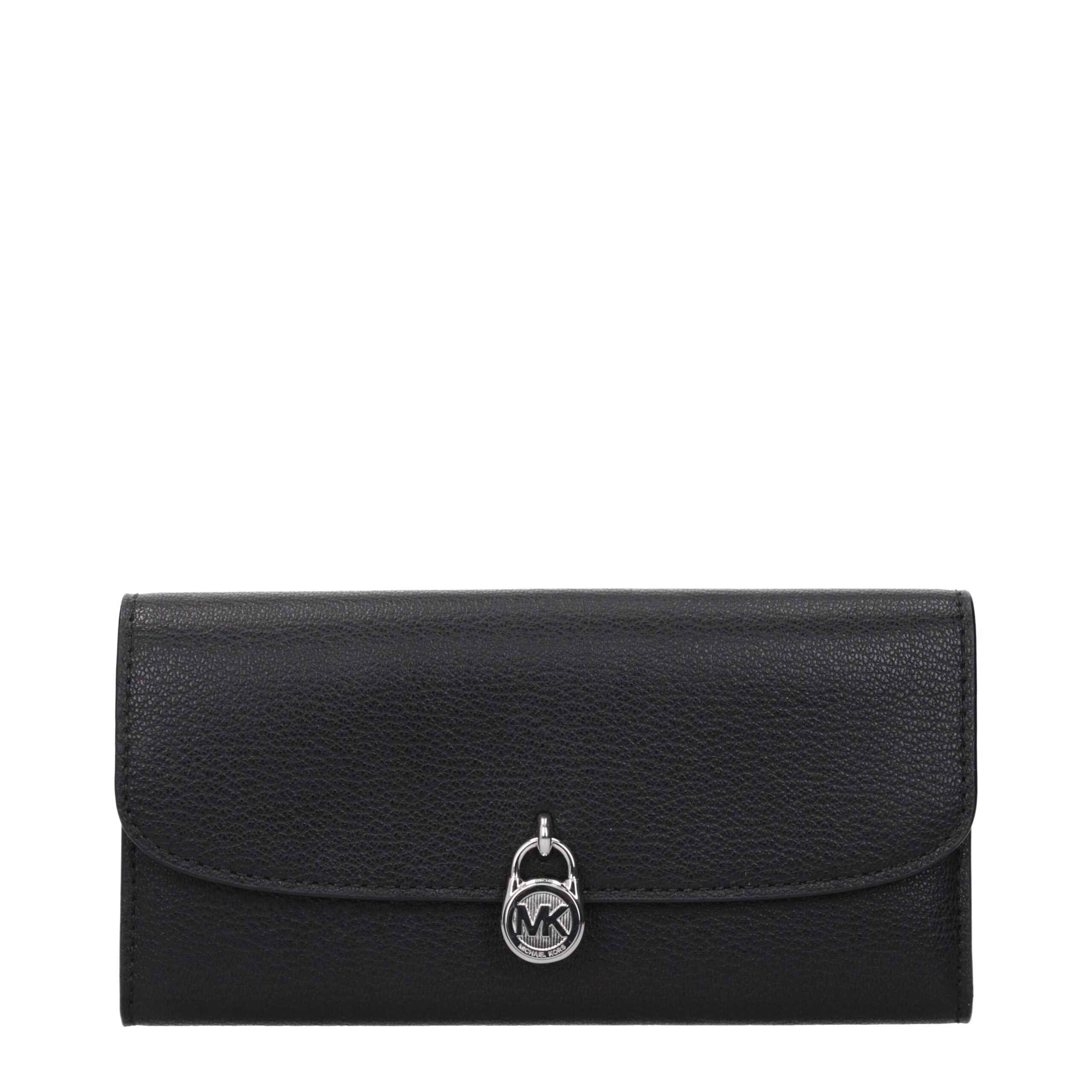 Michael Kors Black Leather Wallets