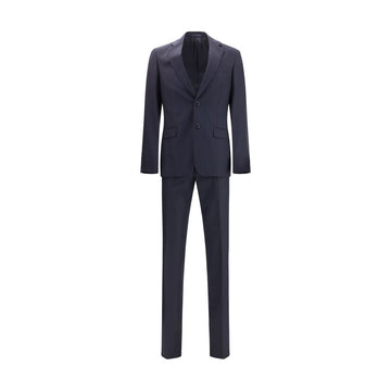 Prada Blue Fleece Wool Two-Piece Suit