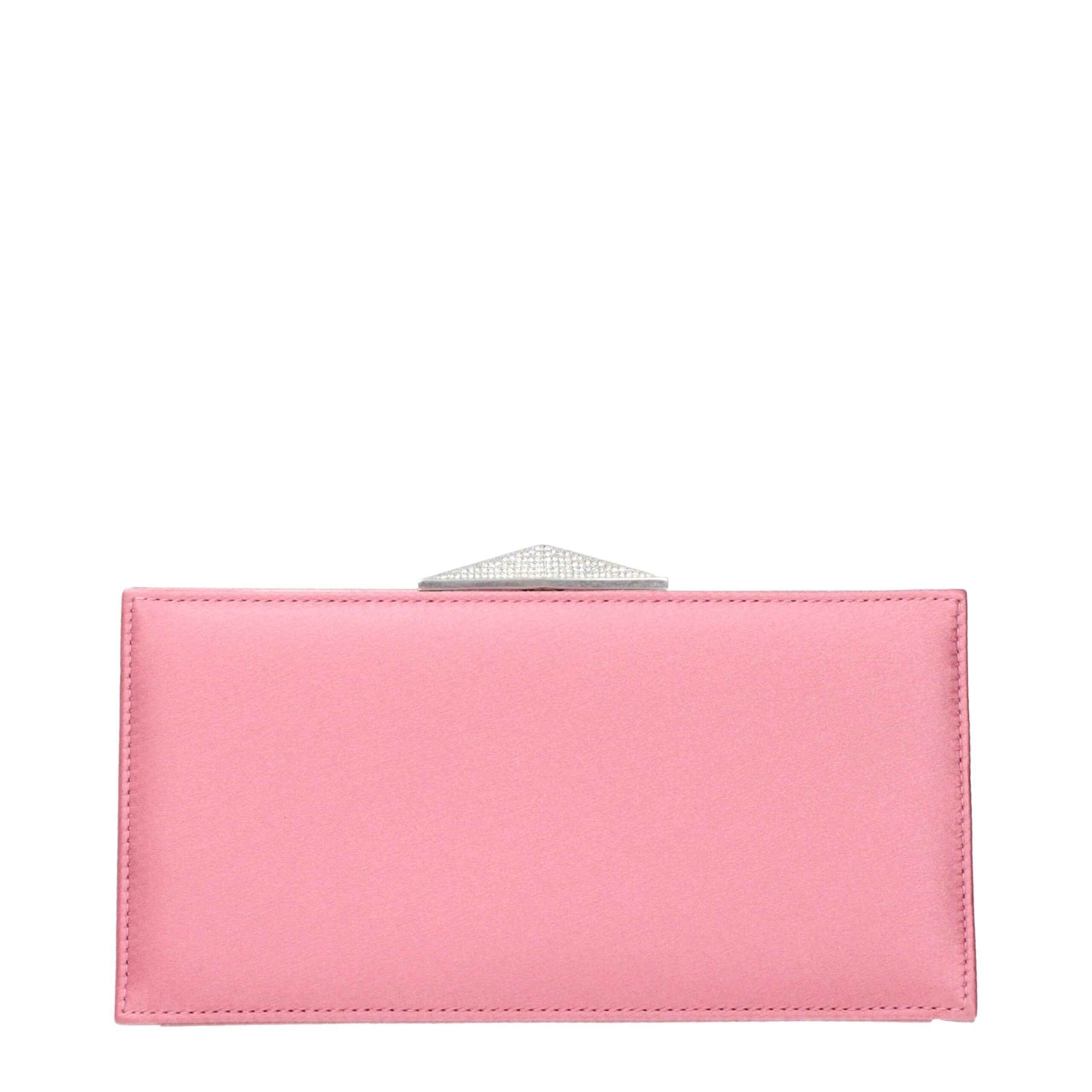 Jimmy Choo Pink Satin Clutch Bags