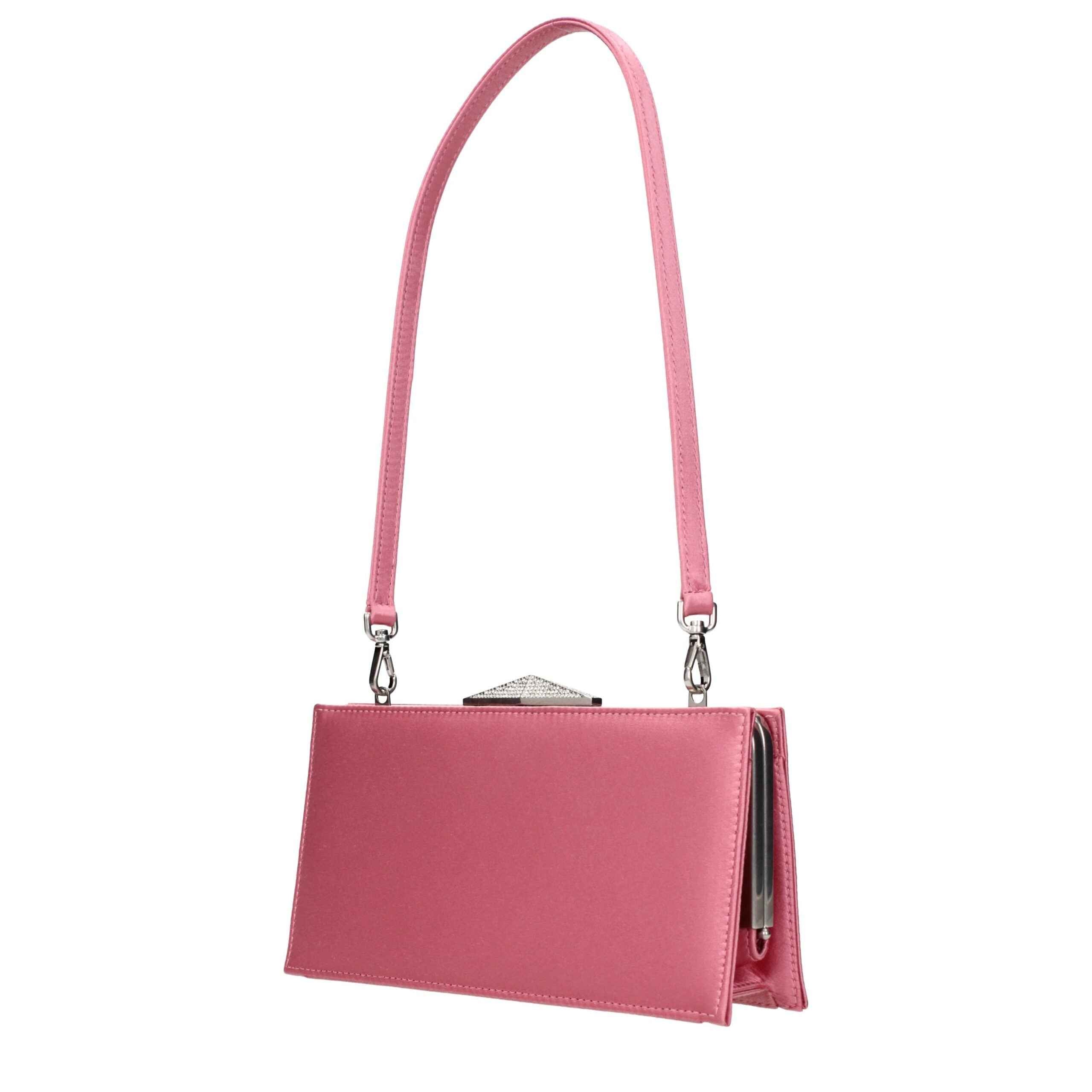 Jimmy Choo Pink Satin Clutch Bags