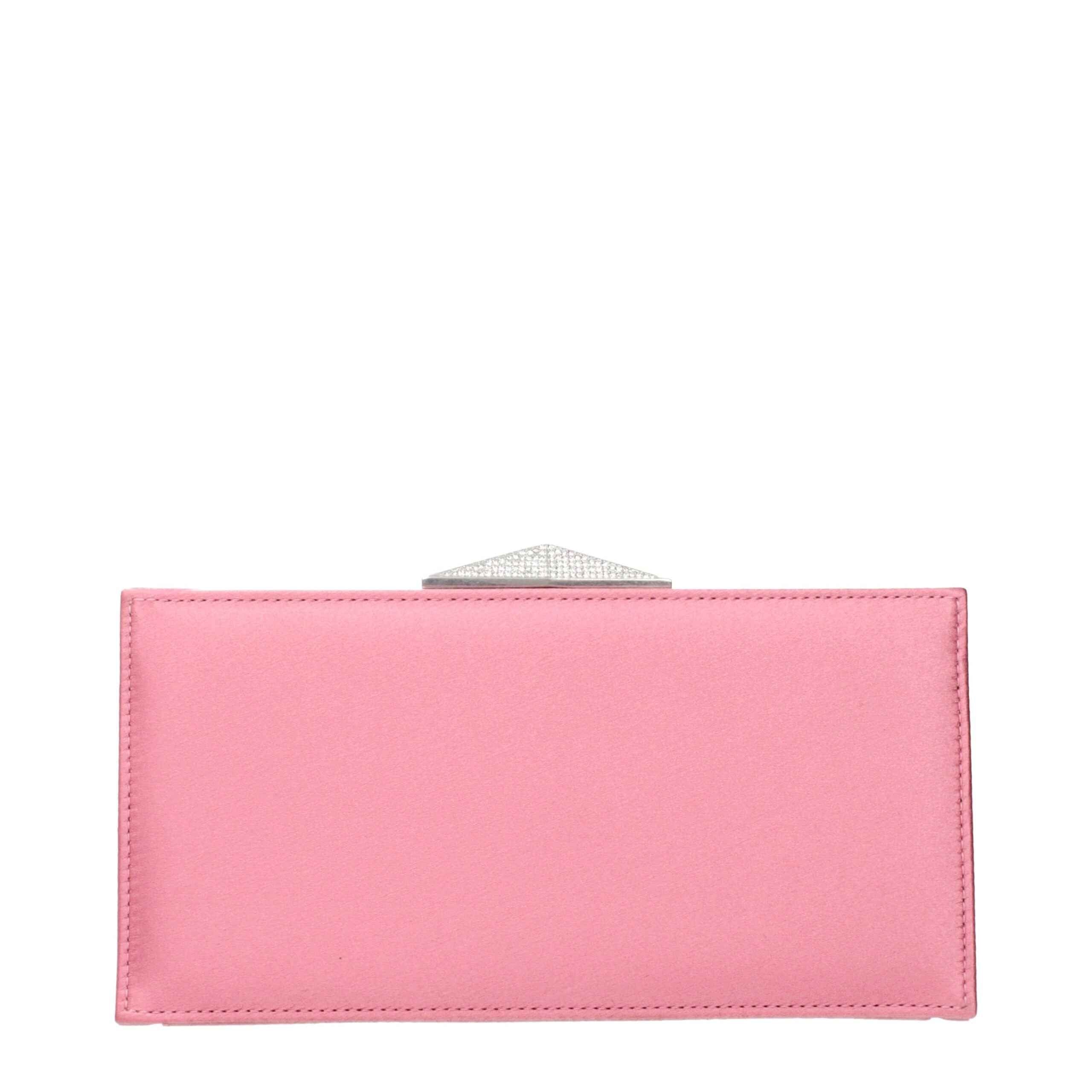 Jimmy Choo Pink Satin Clutch Bags
