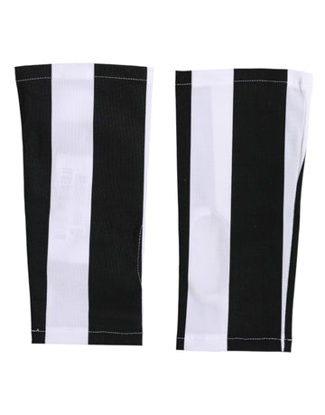 Dolce & Gabbana Black White Nylon Fingerless Wrist Length Gloves