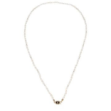 Valentino Garavani White Metal Necklace
