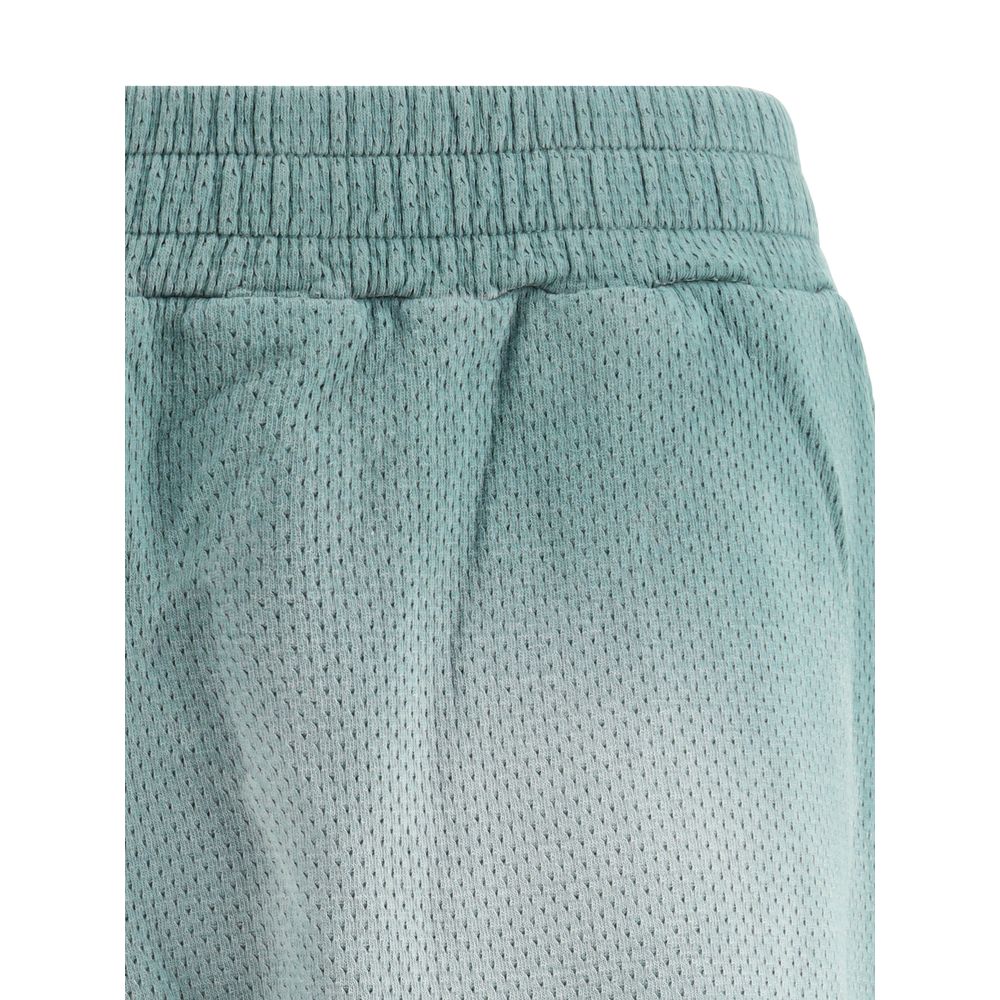 Represent Green Cotton Bermuda Shorts