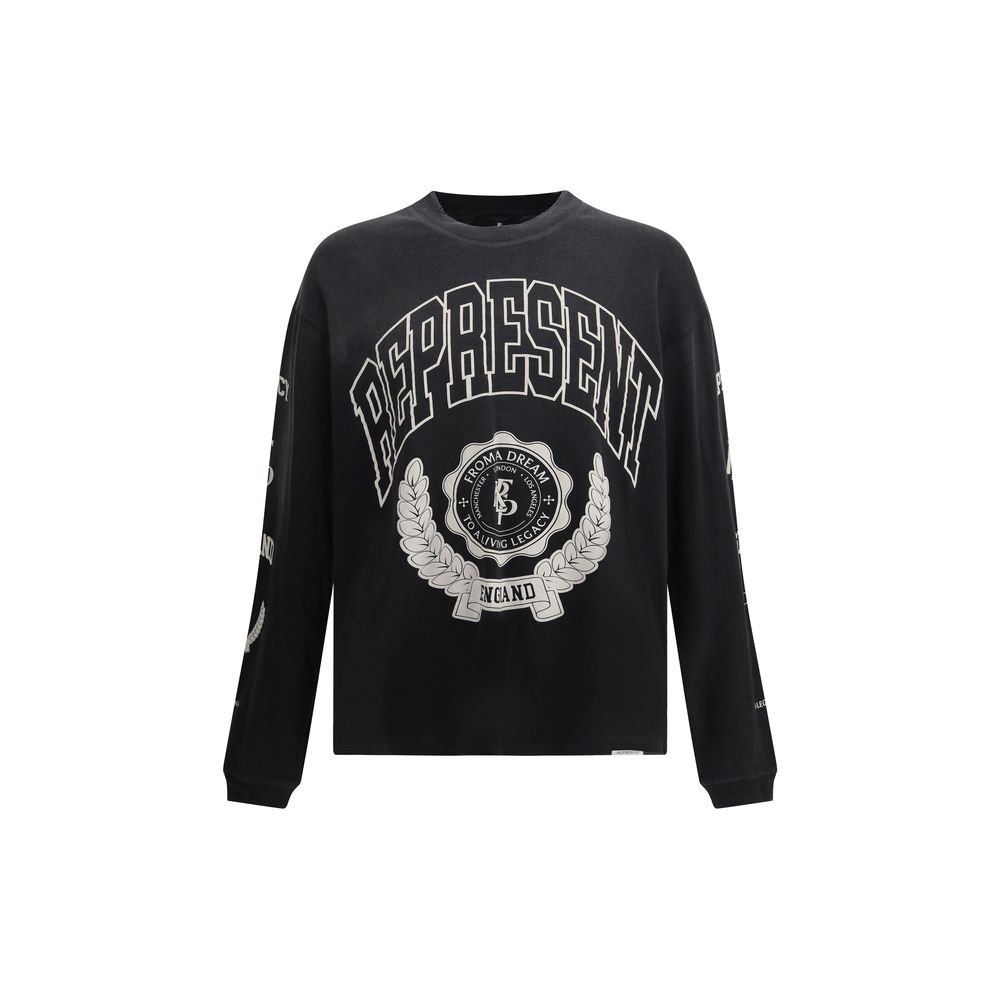 Represent Gray Cotton Long Sleeve T-Shirt