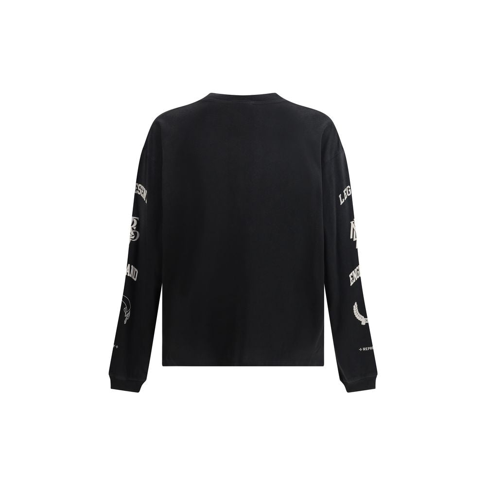 Represent Gray Cotton Long Sleeve T-Shirt