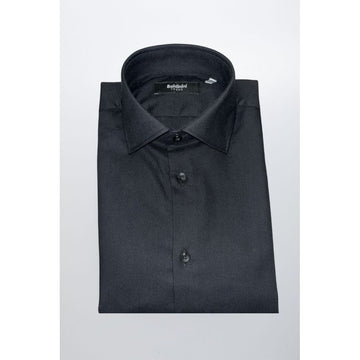 Baldinini Trend Black Cotton Men Shirt