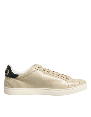Dolce & Gabbana Beige London Low Top Leather Sneakers Shoes