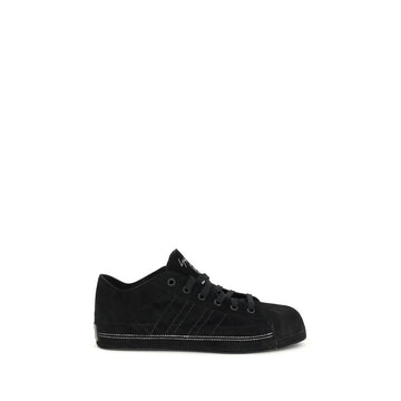 Y-3 Black Leather Low Top Sneakers