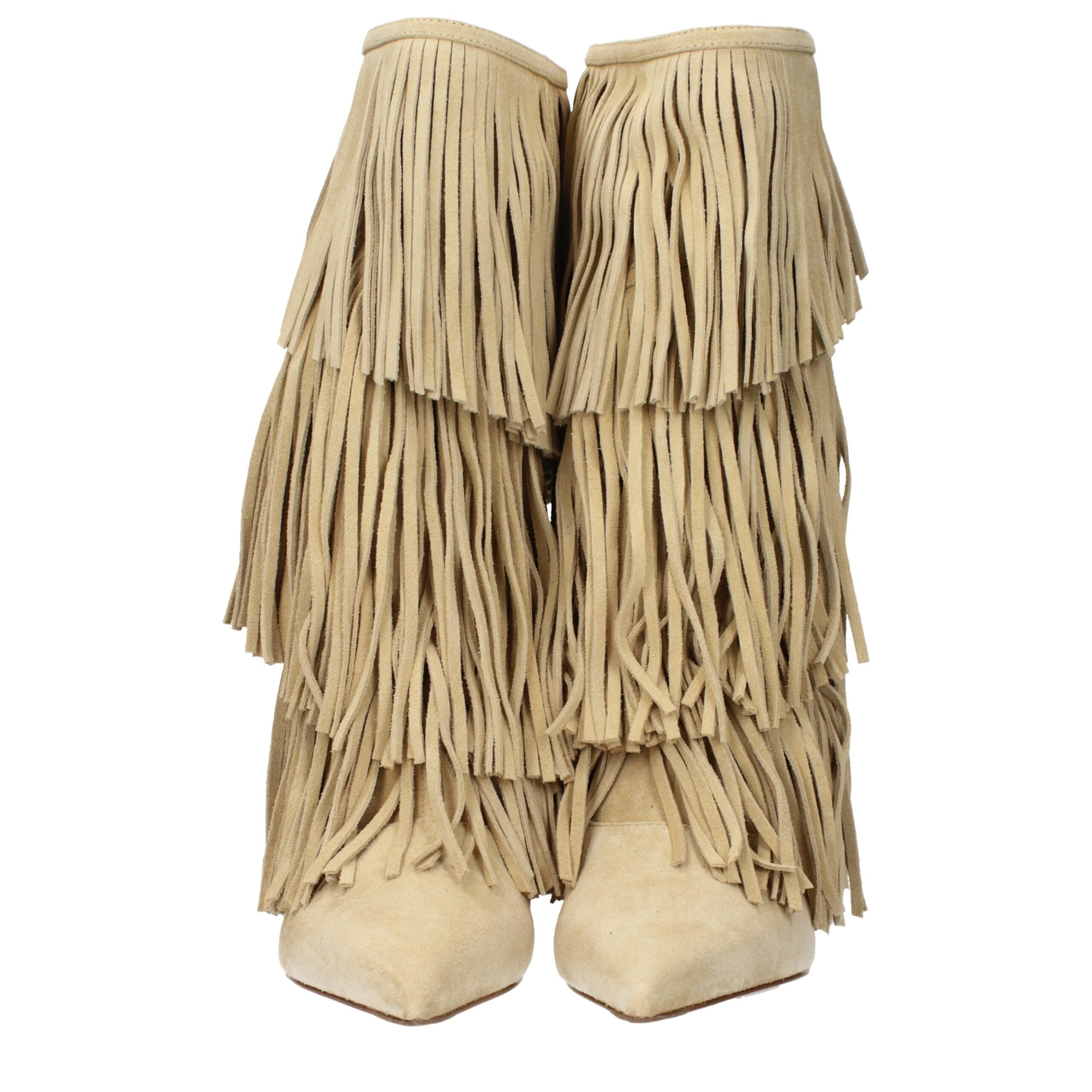 Paris Texas Beige Leather Boots