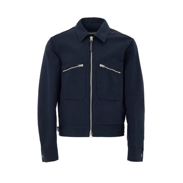 Tom Ford Blue Cotton Shell Jacket