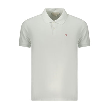 Calvin Klein White Cotton Polo Shirt