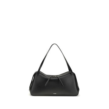 Jil Sander Black Calf Leather Bos Taurus Shoulder Bag
