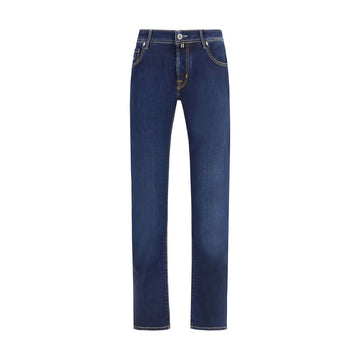 Jacob Cohen Blue Cotton Slim Fit Jeans