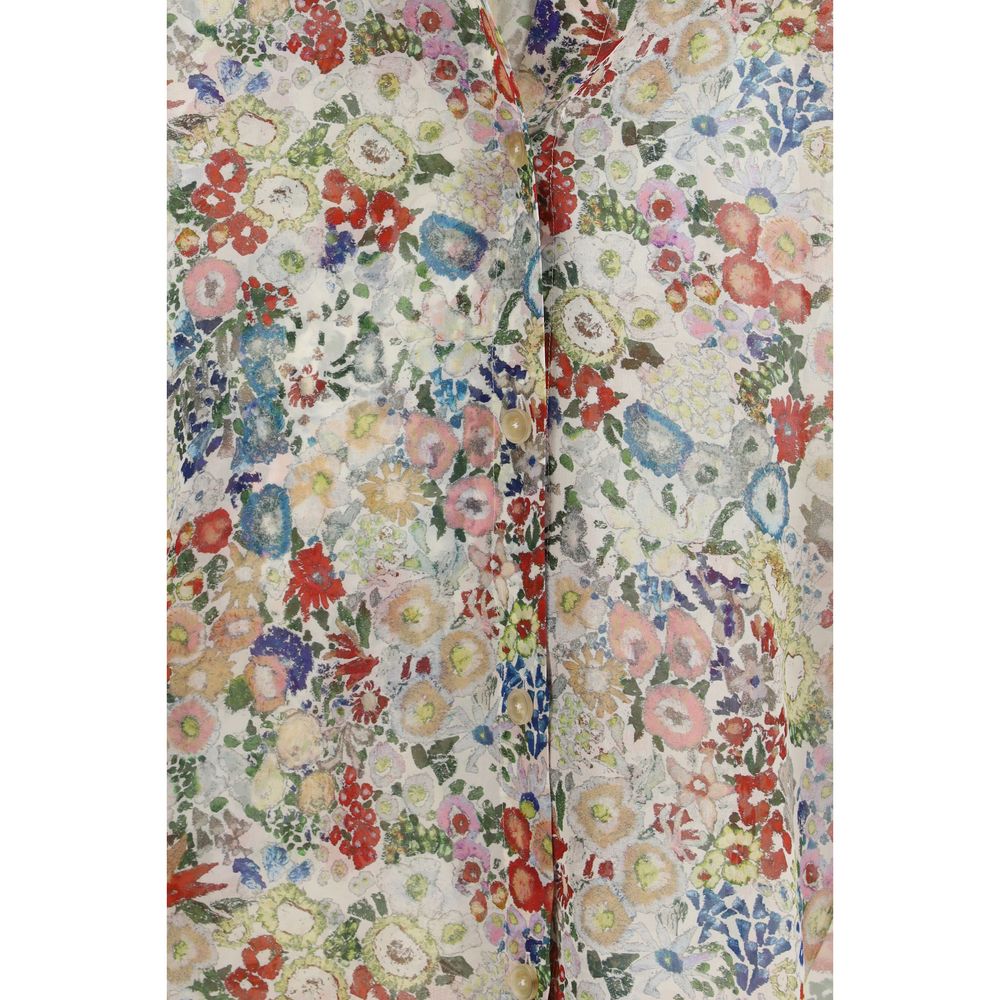 Khaite Multicolor Silk Pattern Shirt