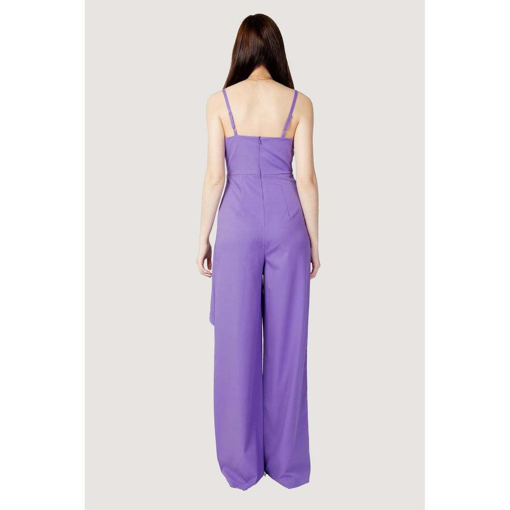Hanny Deep Purple Polyester Jumpsuit