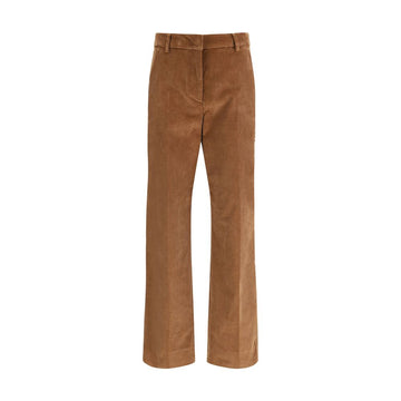 Max Mara Brown Cotton Casual Pants
