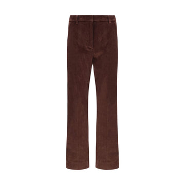 Max Mara Bordeaux Cotton Cropped Pants