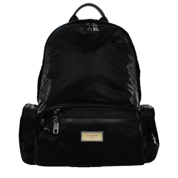 Dolce & Gabbana Black Nylon Backpack