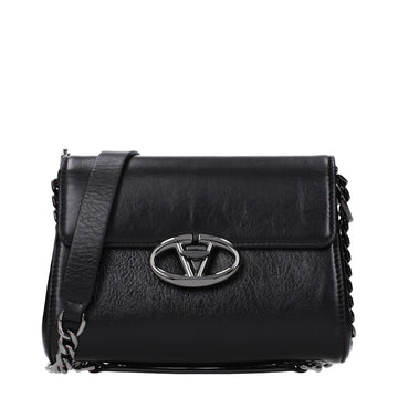 Valentino Garavani Black Leather Crossbody Bag