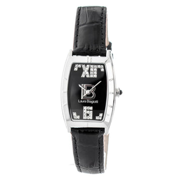 Laura Biagiotti Black Leather Dress Watch