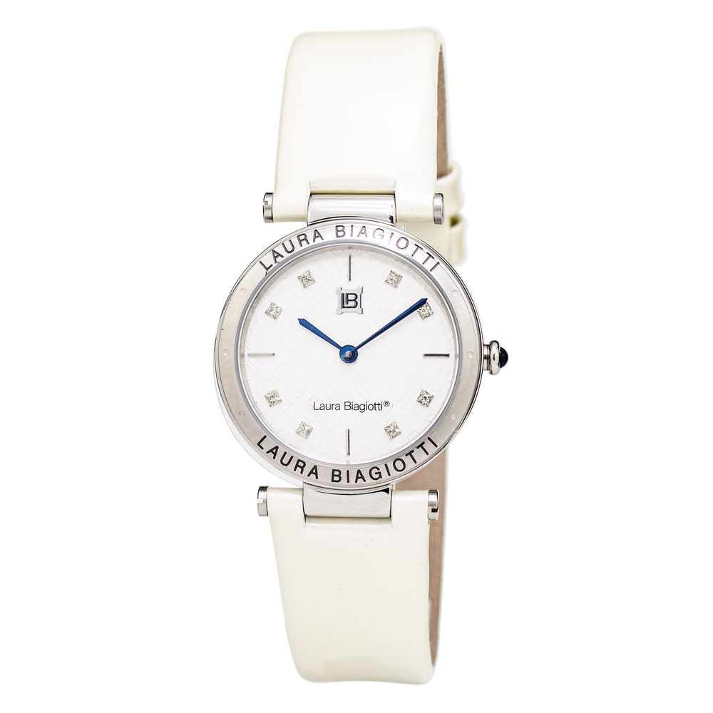Laura Biagiotti Beige Leather Dress Watch