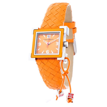 Laura Biagiotti Orange Leather Dress Watch