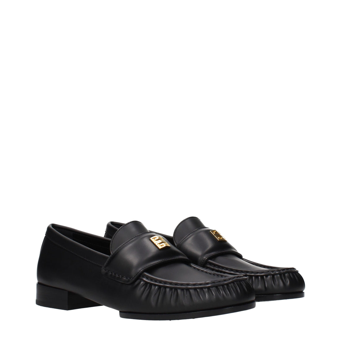 Givenchy Black Leather Slip-On Loafers