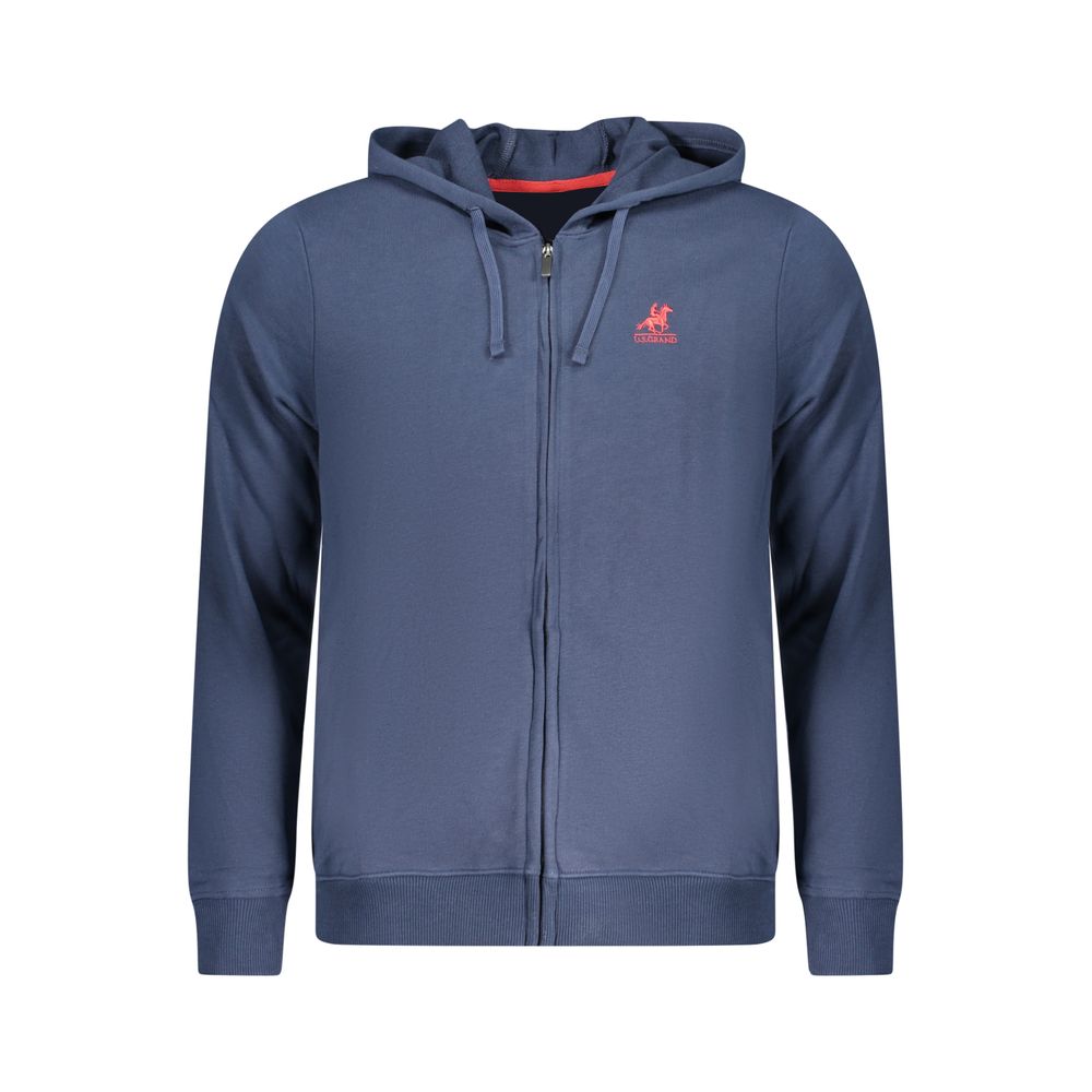 U.S. Grand Polo Blue Cotton Men's Hoodie
