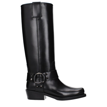 Valentino Garavani Black Leather Boots