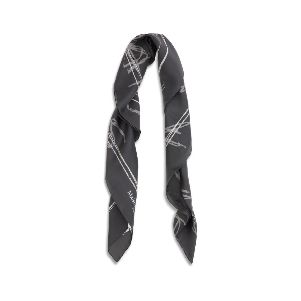 Margiela Gray Silk Scarf