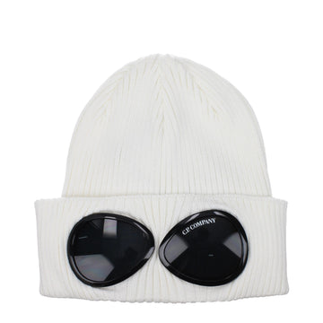 C.P. Company White Cotton Beanie