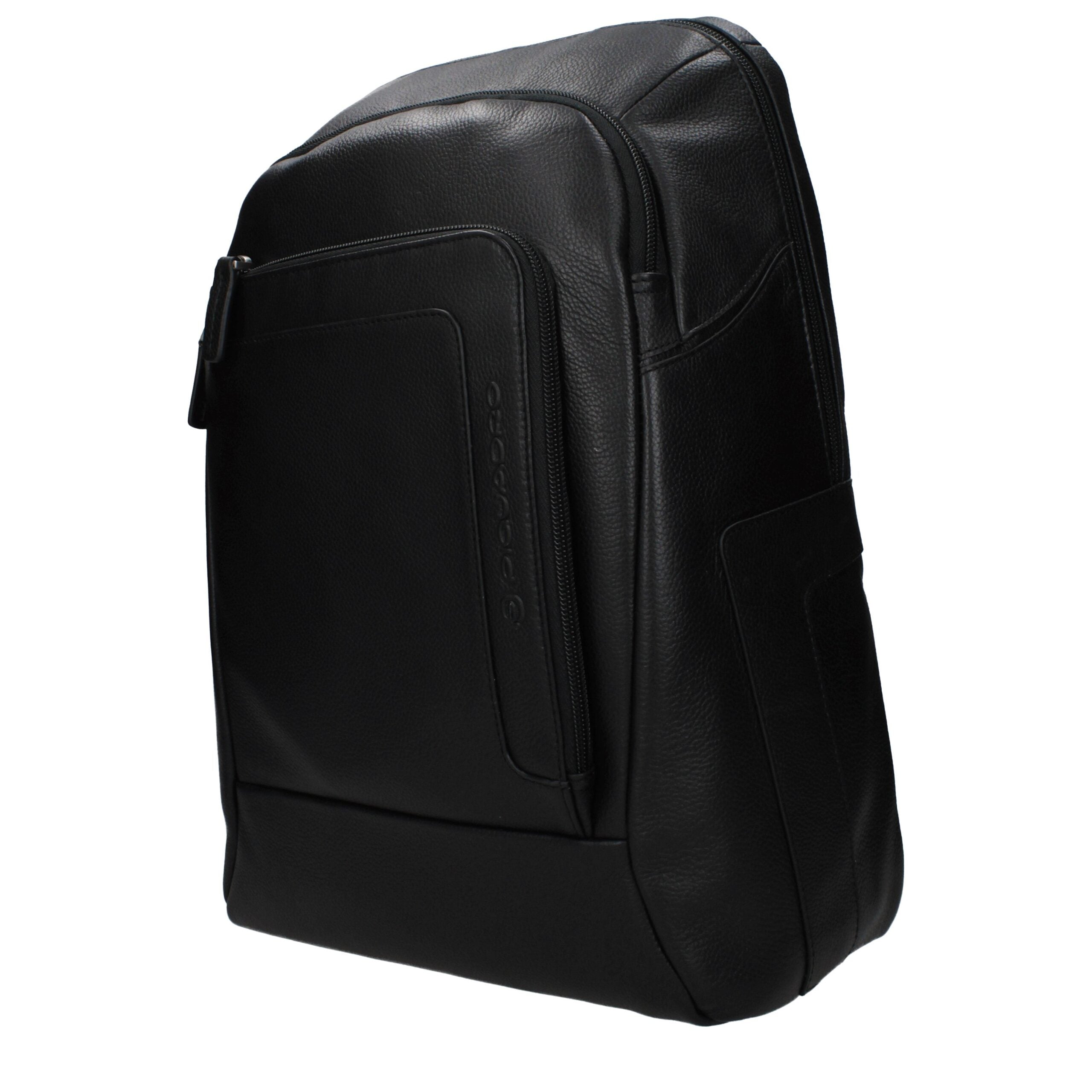Piquadro Black Leather Backpack