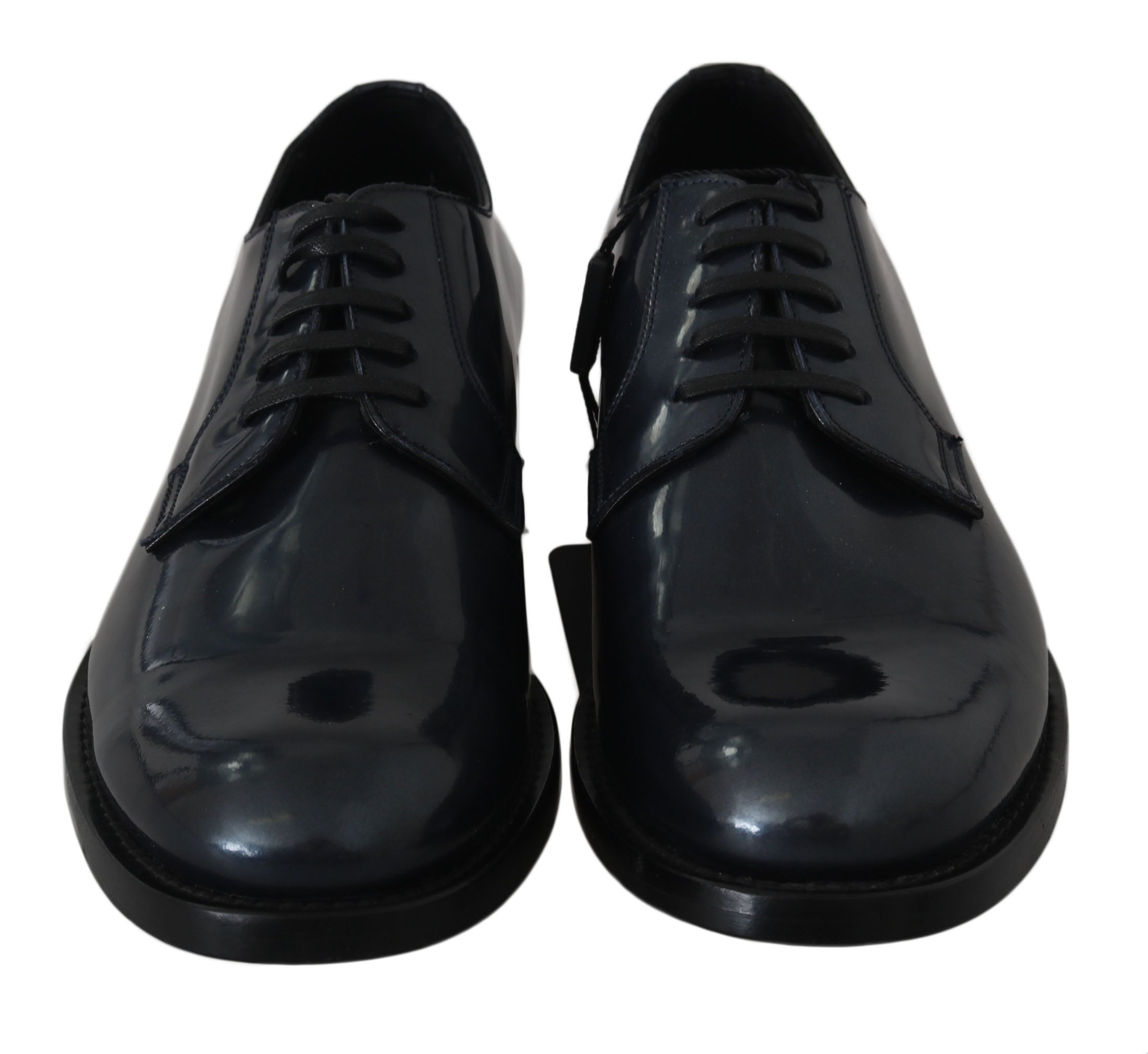 Dolce & Gabbana Blue Leather Derby Dress Formal Shoes - Whispers Of Wisdom Clothing