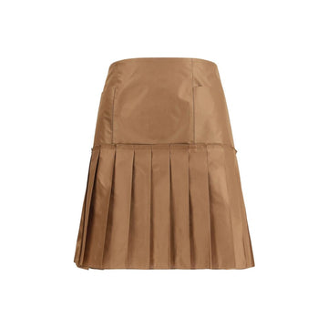 Fendi Brown Silk Mini Skirt